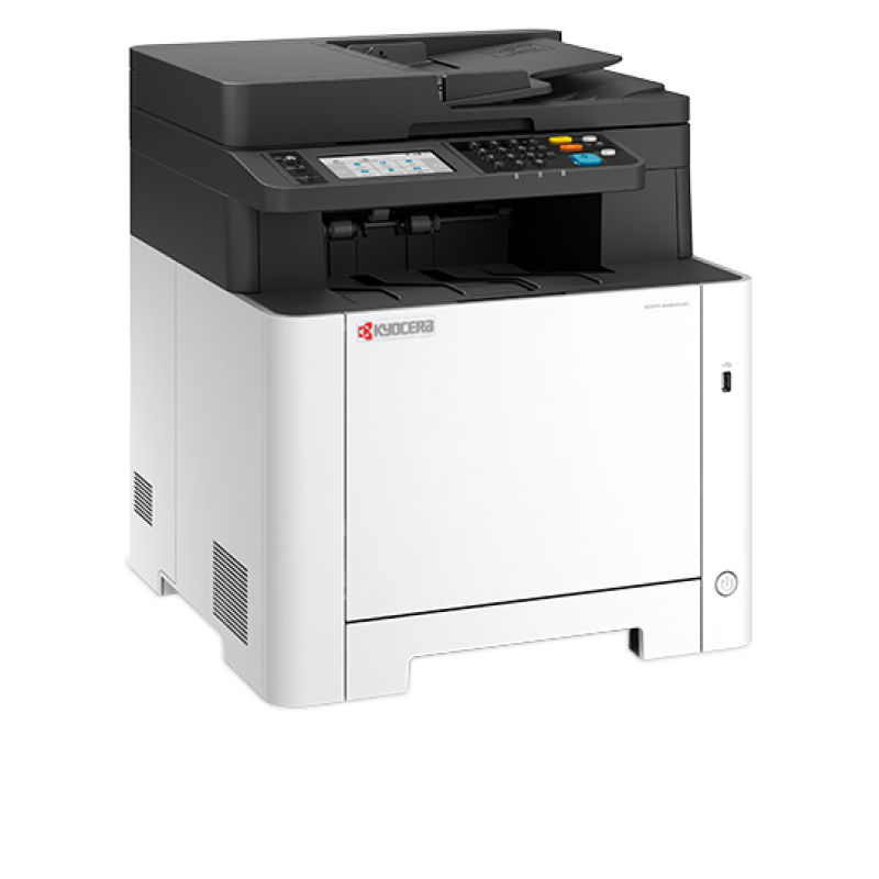 Multifunctional Laser Color Kyocera,ECOSYS MA2600cwfx, A4, Functii:Impr|Scan|Cop|Fax,Viteza Print Mono:26ppm,Viteza Print color:26ppm,Conectiv:USB|Ret|WiFi,Duplex:Da,ADF:DADF(Timbru Verde 40lei) „110C0D3NL0”