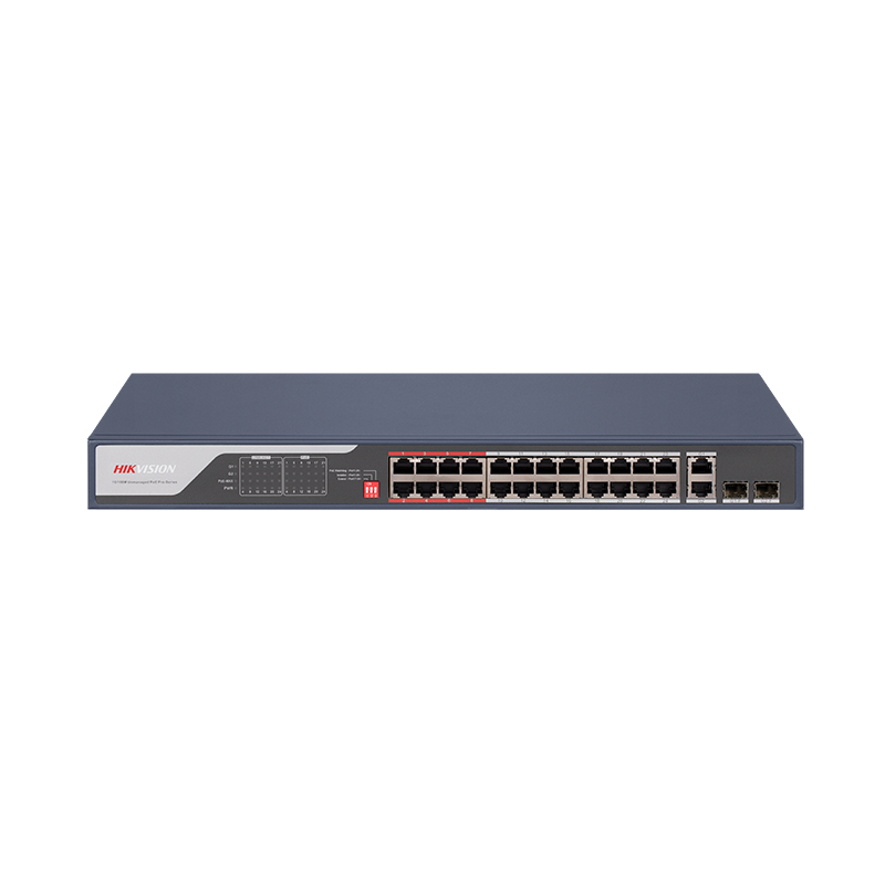 Switch POE 24 porturi Hikvision 370W „DS-3E0326P-E(C)”